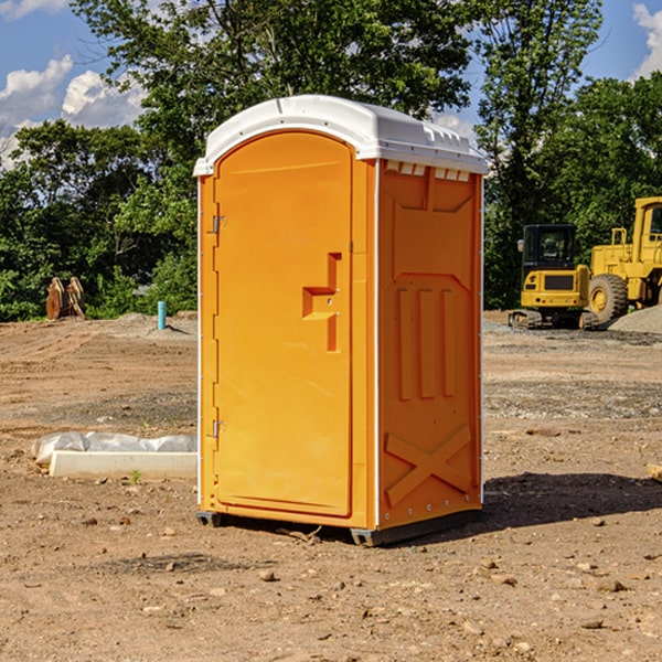 can i customize the exterior of the portable restrooms with my event logo or branding in Klamath